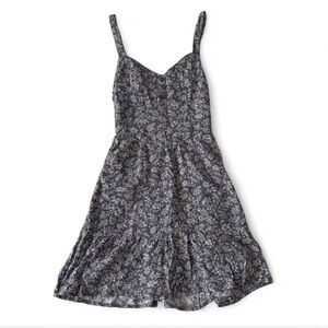 Hollister Black Floral Mini Dress